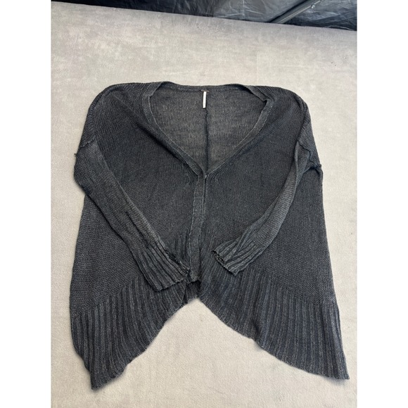 Free People Sweaters - Free People Charcoal Grey Oversized Knit Duster Cardigan Sweater Size Small
